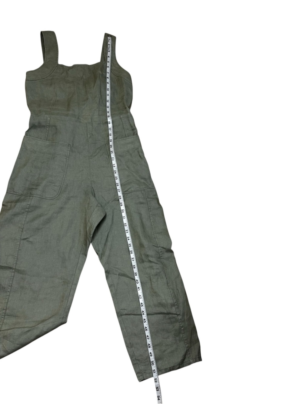 Everlane NWT Utility Coverall in Seagrass linen wide leg summer coastal beachy - Picture 9 of 11